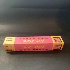 Vintage Box of Test Mark* Brand Wax Paper in a "Fresh Pink Color"